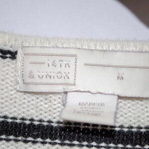 14th & Union Striped Ruffle Sleeve Women's Cardigan Size M